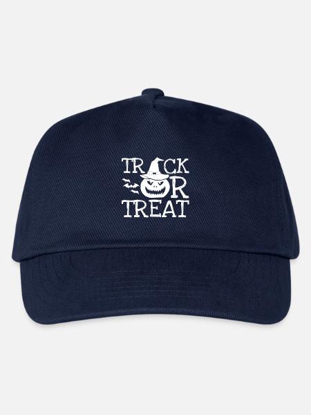 Scary Halloween Costume Shirt Trick Treat 1 - Kinder Basecap - Navy