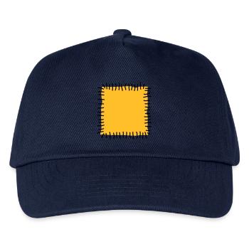 Flicken Reparatur Patchwork Stoff Nähen Naht Nadel - Kinder Basecap - Navy - Vorne