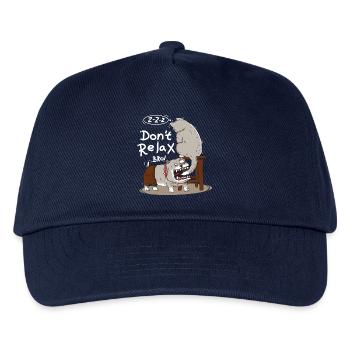 Hund ärgert schlafende Katze - Kinder Basecap - Navy - Vorne