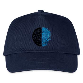 conception noir digital android synthétique robot - Casquette de baseball Enfant - marine - Devant