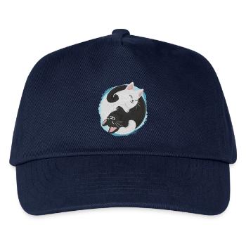 Jing Jang Katzen - Kinder Basecap - Navy - Vorne
