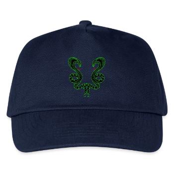 Deux serpents verts - Casquette de baseball Enfant - marine - Devant