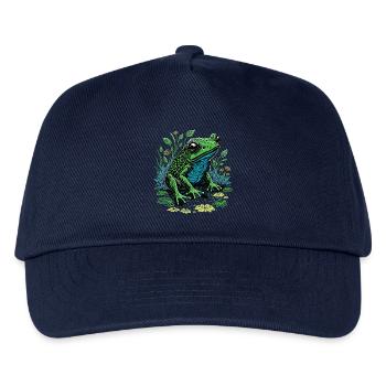 Grüner Frosch - Kinder Basecap - Navy - Vorne
