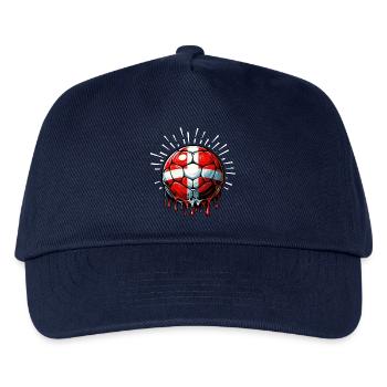 EM 2024 Dänemark Fan-Shirt - Kinder Basecap - Navy - Vorne