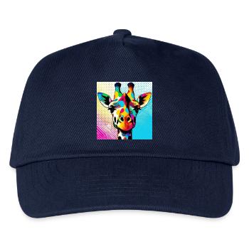 Giraffe Pop Art - Kinder Basecap - Navy - Vorne