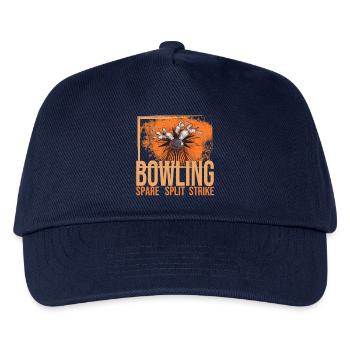 Bowling - Spare - Split - Strike - Kinder Basecap - Navy - Vorne