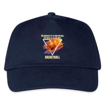 Für manche ist es nur ein Ball... - Basketball - Kinder Basecap - Navy - Vorne