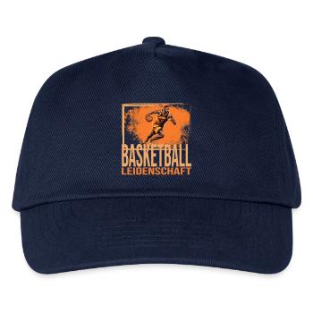 Basketball Leidenschaft - Kinder Basecap - Navy - Vorne