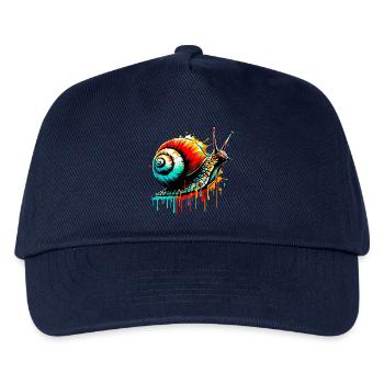 Schnecke - Kinder Basecap - Navy - Vorne