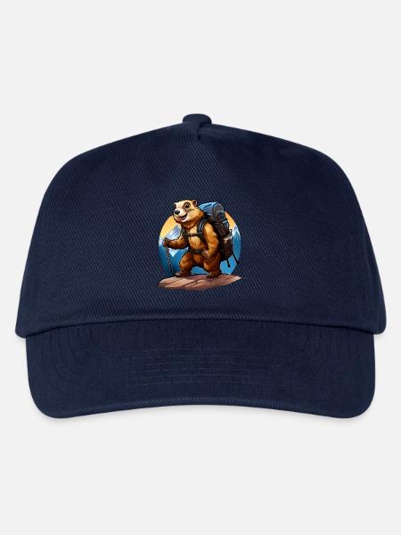 Murmeltier Bergsteiger / Wandern Murmeltiere - Kinder Basecap - Navy