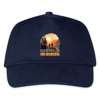 Ich kenne da eine Abkürzung - Kinder Basecap - Navy - Vorne