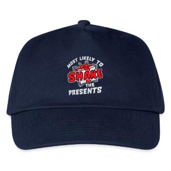 Most Likely to Shake the Presents Weihnachten Spaß - Kinder Basecap - Navy - Vorne