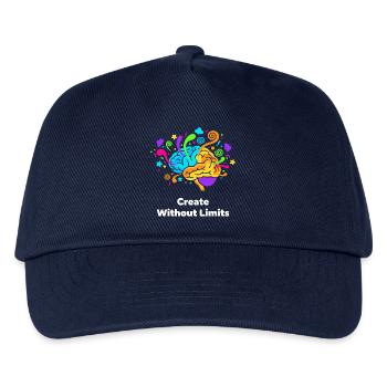 Kreatives Gehirnkunst Ohne Grenzen - Kinder Basecap - Navy - Vorne
