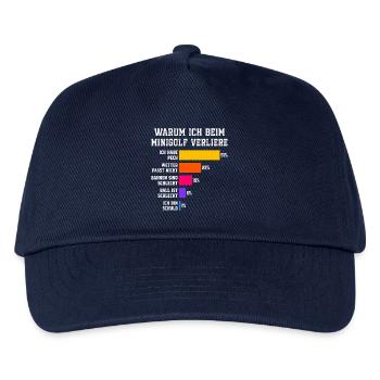Why I lose at minigolf Minigolfer - Kids’ Baseball Cap - navy - Front