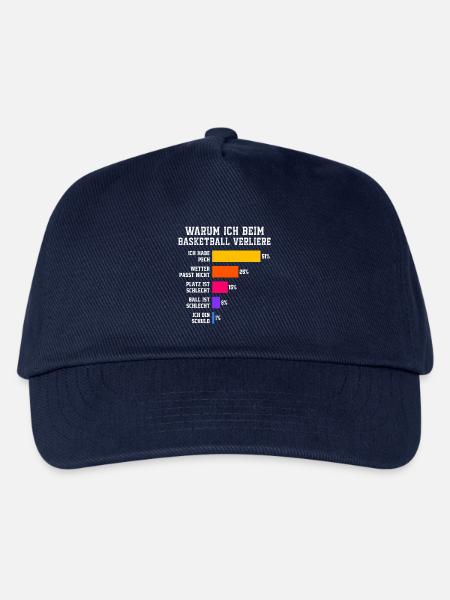 Warum ich beim Basketball verliere Basketball - Kinder Basecap - Navy