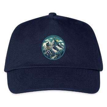 Mountaineering Adventure Summit Motif - Kids’ Baseball Cap - navy - Front