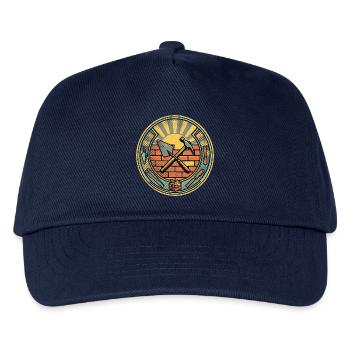 Mauerer Bauarbeiter Vintage - Kinder Basecap - Navy - Vorne