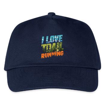Ich liebe Trailrunning - Kinder Basecap - Navy - Vorne
