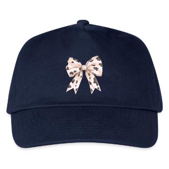 Schleife Kuhmuster Country Western Geschenkidee - Kinder Basecap - Navy - Vorne