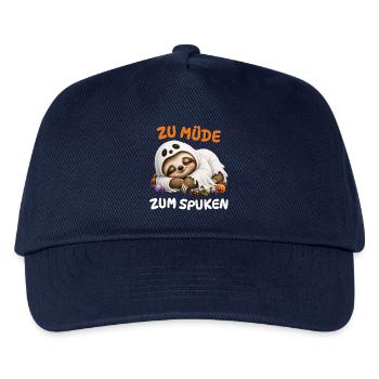 Zu Müde Zum Spuken – Faultier Geist Kinder - Kinder Basecap - Navy - Vorne