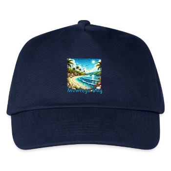 Montego Bay Jamaika Strand Palmen Grunge Urlaub - Kinder Basecap - Navy - Vorne