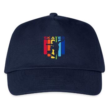 Skater Kids Rainbow Silhouette - Kids’ Baseball Cap - navy - Front