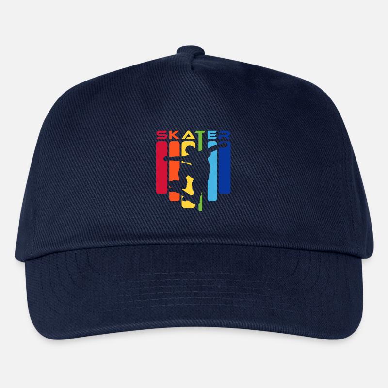 Skater Kids Rainbow Silhouette - Kinder Basecap - Navy