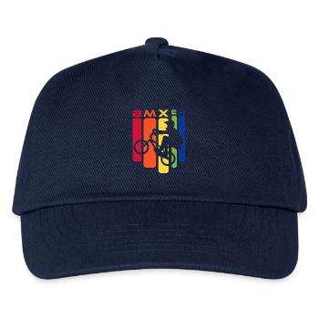 BMX Rainbow Stunt Silhouette - Kids’ Baseball Cap - navy - Front