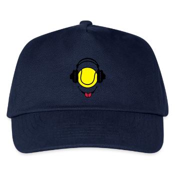 headphones headphones dj tennis smiley1 - Kids’ Baseball Cap - navy - Front