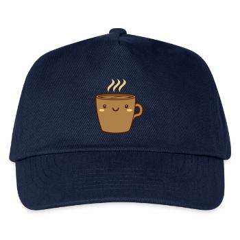 Niedliche Kaffee Tasse - Kinder Basecap - Navy - Vorne