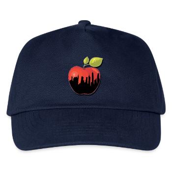 BIG APPLE NY New York Apfel Geschenk - Kinder Basecap - Navy - Vorne