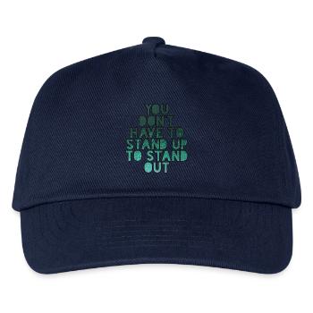Sie müssen nicht stehen, um aufzufallen # - Kinder Basecap - Navy - Vorne