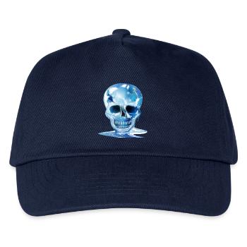 Tête de mort fondue extravagante dans les couleurs de la glace - Casquette de baseball Enfant - marine - Devant