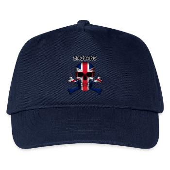 Crâne Jolly Roger Pirate Flag Angleterre R6Z - Casquette de baseball Enfant - marine - Devant