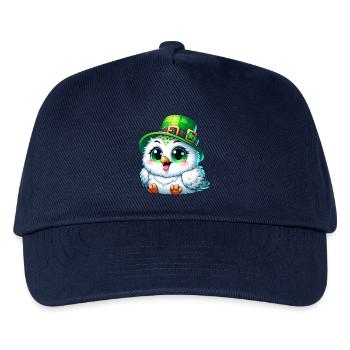 St. Patrick's Cute Snowy Owl - Kids’ Baseball Cap - navy - Front