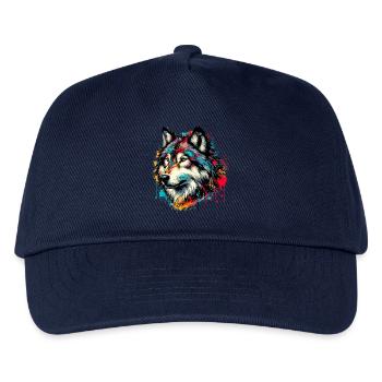 Wolf - Kids’ Baseball Cap - navy - Front