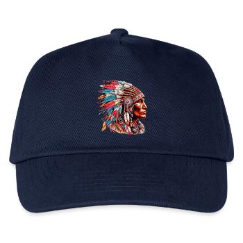 American Indian American Red Skin - Kids’ Baseball Cap - navy - Front