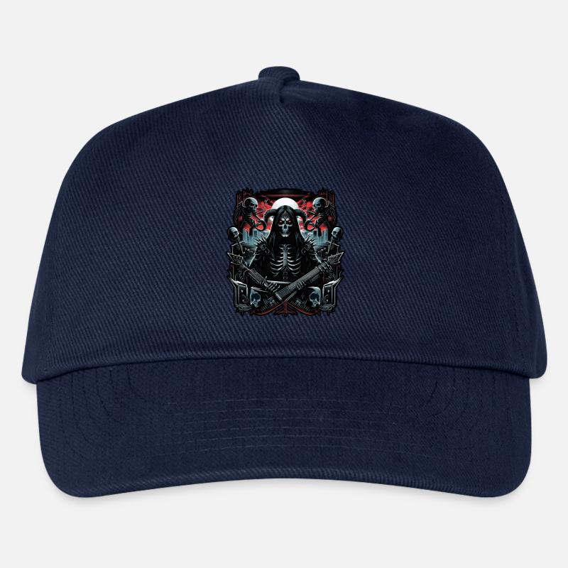 Death with Grim Reaper Guitar - Kids’ Baseball Cap - navy