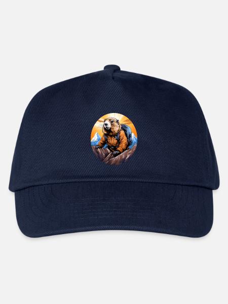 Murmeltier Bergsteiger / Wandern Murmeltiere - Kinder Basecap - Navy