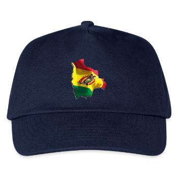 Bolivia flag in the Bolivia map - Kids’ Baseball Cap - navy - Front