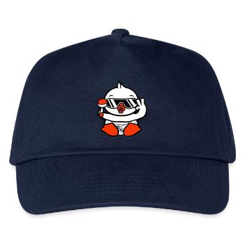 Vogel Baby Kind Rassel Windel Sonnenbrille Peace - Kinder Basecap - Navy - Vorne