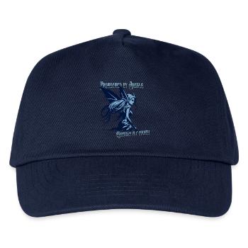 Engel beschützen mich – Glaubensspruch Design - Kinder Basecap - Navy - Vorne