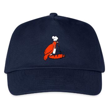 Bird grilling sausage grilling delicious eating sausages - Kids’ Baseball Cap - navy - Front