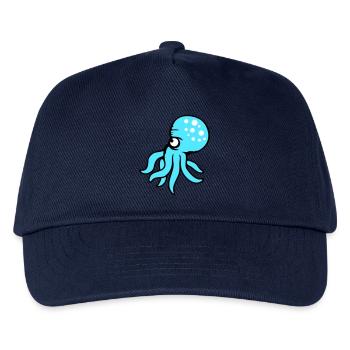 Oktopus Kraken Tintenfisch Kopffüßer böser Blick - Kinder Basecap - Navy - Vorne