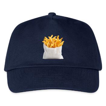 Pommes frites Tüte Fast Food - Kinder Basecap - Navy - Vorne