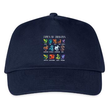 Types Of Dragons Lover Fantasy - Kids’ Baseball Cap - navy - Front