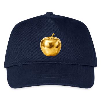 Goldener Apfel – Premium Shine - Kinder Basecap - Navy - Vorne