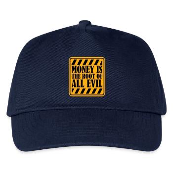 Money Root Evil Capitalism Greed Finance Rich - Kids’ Baseball Cap - navy - Front