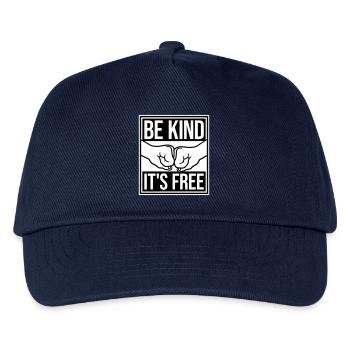 Be Kind It's Free Kindness Statement Saying - Kids’ Baseball Cap - navy - Front