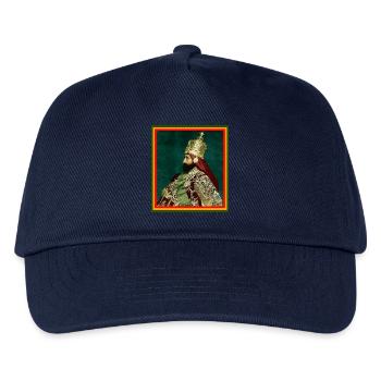 Jah Rastafari Haile Selassie Rasta Reggae Roots - Kinder Basecap - Navy - Vorne